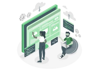 Website Create and development illustration