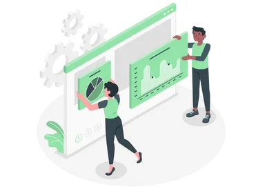 Website data analytics illustration